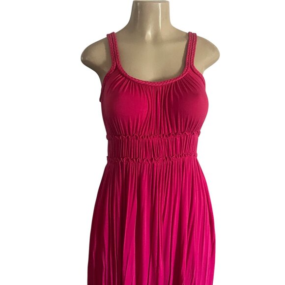 Spense Braided Strap Maxi Dress Flowy Smocked Waist Stretch Summer Dress Size S - Picture 4 of 7
